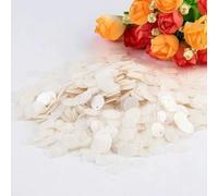 50 g di paillettes grandi con paillette 10 mm 15 mm 20 mm 25 mm 30 mm paillettes tonde e piatte per cucire accessori artigianali per matrimoni-bianco opaco-25mm50g300 pezzi