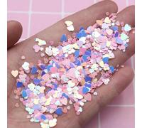 50 g/lotto di attraenti cuori misti in paillettes sciolte a tema amore in PVC per feste, coriandoli per accessori fai da te - Cuori misti