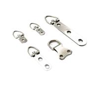 50 ganci for cornici con anello a D triangolare argentato, for appendere quadri a olio, specchi, piccoli e grandi, resistenti, con viti(E 23x93mm)