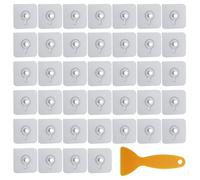 50 ganci autoadesivi per foto, trasparenti, senza forature, ganci per foto con piccoli raschietti, per foto, poster, foto 6 cm, carico massimo 5 kg