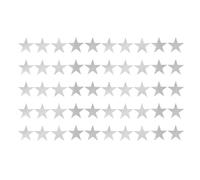 50 Glitter Star Cutouts Double Sided | Sparkle Bulletin Board Decor for Classroom | Write - On Stars Boost Student Engagement | 6 Inch, Ideal for Party/Wedding/Home (Argento)