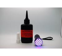 50 Gr Resina UV Luce per le Montaggio di Mosche + 21 LED Torcia UV