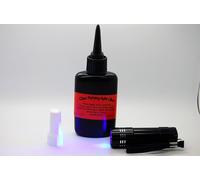 50 Gr Resina UV Luce per le Montaggio di Mosche + 9 LED Torcia UV