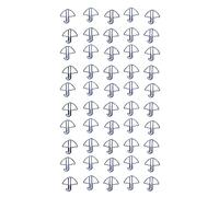 50 graffette Colorfast Forte potere di serraggio Processo galvanico Simpatico cartone animato Mini graffette per scrapbooking Creazione di carte Ufficio Scuola Casa Metallo blu (Ombrello)