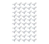 50 graffette Colorfast Forte potere di serraggio Processo galvanico Simpatico cartone animato Mini graffette per scrapbooking Creazione di carte Ufficio Scuola Casa Metallo blu (Dinosauro)