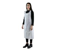 [50] Grembiuli Monouso Cucina Bianchi Polietilene - 76x128 cm - Alimentare
