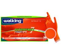 50 GUANTI ARANCIO NITRILE ALTO SPESSORE NITROFORT 7 GRIP TAGLIA L