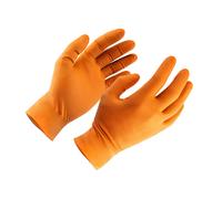 50 Guanti In Nitrile Arancione Taglia M Per GLVGRPOM