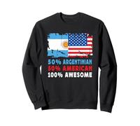 50% Half Argentinian Half American 100% Awesome Argentina Felpa
