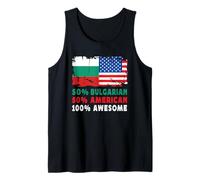 50% Half Bulgarian Half American 100% Awesome Bulgaria Flag Canotta