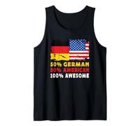 50% Half German Half American 100% Awesome Germany Flag Canotta