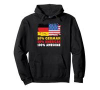 50% Half German Half American 100% Awesome Germany Flag Felpa con Cappuccio