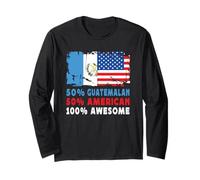 50% Half Guatemalan Half American 100% Awesome Guatemala Maglia a Manica