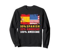 50% Half Spanish Half American 100% Awesome Spain Flag Felpa