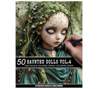 50 Haunted Dolls Vol. 4: Grayscale Colored Pencil Coloring Book