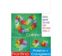 50 HAWAII SET COLLANA + FRONTINO + CAVIGLIERA + BRACCIALE Festa Party