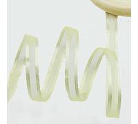 (50 iarde/rotolo) Nastri di organza larghi da 10 mm, decorazioni per confezioni fai da te fatte a mano, nastro beige, 50 iarde