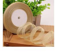 (50 iarde/rotolo) Nastro in organza 12/15/20/25/40 mm Fiocchi regalo all'ingrosso Decorazioni per avvolgere Festa di Natale Nastri di seta Tessuto di pizzo-albicocca, organza 2 cm