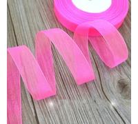 (50 iarde/rotolo) Nastro in organza per confezioni regalo, decorazioni natalizie, nastri in seta, tessuto in pizzo, 12/15/20/25/40/50 mm - Rosso pesca - 50 mm