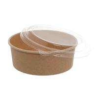 50 Insalatiere da asporto rotonde con coperchio Ø 18,5 x h 6,5 cm