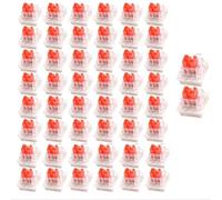 50 interruttori meccanici a clicker per tastiera, montaggio su piastra a 3 pin, lubrificati in fabbrica, resistenti alle fuoriuscite, riduzione del rumore, urti tattili per gli appassionati di