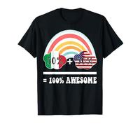 50% Italiano 50% Americano per Essere 100% Fantastico Italiano Americano Maglietta