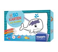 50 Karten zum Ausmalen - Tiere: Mitnehmen, gestalten, verschenken