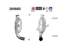 51 KW 69 CV CATALIZZATORE PER Peugeot 206 2 Vol/ 2A/C 1.4 HDi
