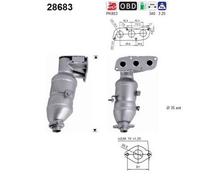 50 KW 68 CV CATALIZZATORE PER Toyota Aygo B1 1.0 GPL