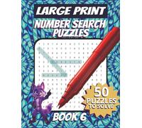 50 Large Font Number Search Puzzles for Adults Seniors Young Adults and Teens - Book 6: 1500 Numbers To Find, Large Print, Easy-to-Read Format, ... and problem-solving skills, Travel Game Gift