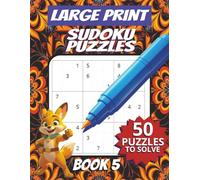 50 Large Font Sudoku Puzzles for Adults Seniors Young Adults and Teens - Book 5: Large Print, Easy-to-Read Format, Improve memory, focus, and problem-solving skills, Travel Game Gift