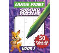 50 Large Font Sudoku Puzzles for Adults Seniors Young Adults and Teens - Book 7: Large Print, Easy-to-Read Format, Improve memory, focus, and problem-solving skills, Travel Game Gift