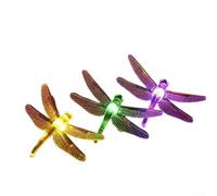 50 LED Dragonfly Solar Outdoor 7m Bianco Caldo | IP55 impermeabile, a energia solare, stringa di plastica per giardino, albero, decorazione della parete, facile appendere