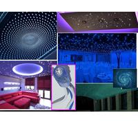 50 LED KIT CIELO STELLATO FARETTI INCASSO PUNTI LUCE BIANCA / BLU CONTROSOFFITTO