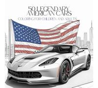 50 Legendary American cars: coloring for children and adults