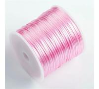 50 m/rotolo 1,5 mm filo di nylon corda nodo cinese nappa corda di raso coda di topo corda per gioielli treccia braccialetto perline linea-rosa-2 rotoli