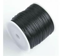 50 m/rotolo 1,5 mm filo di nylon corda nodo cinese nappa corda di raso coda di topo per gioielli treccia bracciale perline linea-nero-2 rotoli