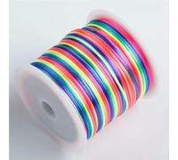 50 m/rotolo 1,5 mm filo di nylon corda nodo cinese nappa corda di raso coda di topo per gioielli treccia bracciale perline linea-multicolore-2 rotoli