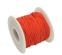 50 m/rotolo di corda elastica da 1 mm, corda elastica robusta per braccialetti, creazione di gioielli fai da te, perline, rosso, diametro 1 mm, 50 metri