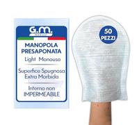 50 Manopole Saponate Light Monouso di Alta Qualità con Soffice Spugna Esterna, Delicatamente Profumati, Senza Risciacquo, Spugne per Anziani Monouso