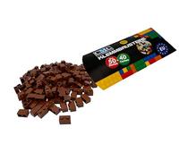 50 mattoncini da costruzione 1 x 2 gommini compatibili con 34 colori (090 - marrone)