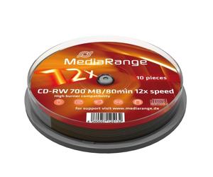 50 MEDIARANGE CD-RW 12x in campana da 10 pz CD -RW RESCRIVIBILI MR235