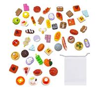 50 mini alimenti, 1 custodia, accessori per bambole, accessori alimentari, casa delle bambole, mini cucina poesia, mini cucina alimentare, cucina giochi in miniatura