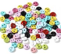 50 mini bottoni multicolori da 3 mm per scrapbooking, decorazione, accessori da cucito, abbigliamento per bambole, fori rotondi, creazione di biglietti, scrapbooking, bottoni accessori da cucito