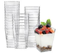 50 mini coppette da dessert, coppette da dessert trasparenti riutilizzabili di alta qualitÃ