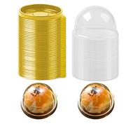 50 mini scatole per torte, cupcake, torte lunari, muffin, muffin, cupcake individuali (dorato)