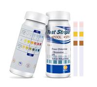 50 Misuratore Cloro e pH Piscina,Test Piscina 3 In 1,Strisce Piscina Test,Misuratore Di Qualità Dell'Acqua,Strisce Reattive Per Piscina,Strisce Di Misurazione Dell'Acqua Per Piscine