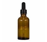 50 ml Flacone con contagocce , vetro, marrone-nero, imboccatura: DIN 18