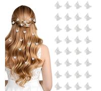 50 mollette per capelli a farfalla, per ragazze e donne, mini fermagli per capelli con 50 farfalle, invisibili, piccoli fermagli per capelli per bambini, perfetti per tutti i giorni, feste, matrimoni