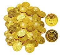 50 monete d'oro, tesoro dei pirati, monete d'oro, giocattolo, tesoro dei pirati, regalo per feste (50)